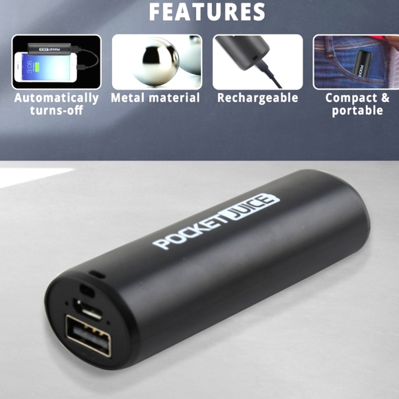 Tzumi 2000 mAh Pocket Juice Power Bank in Black NWT - Picture 3 of 6